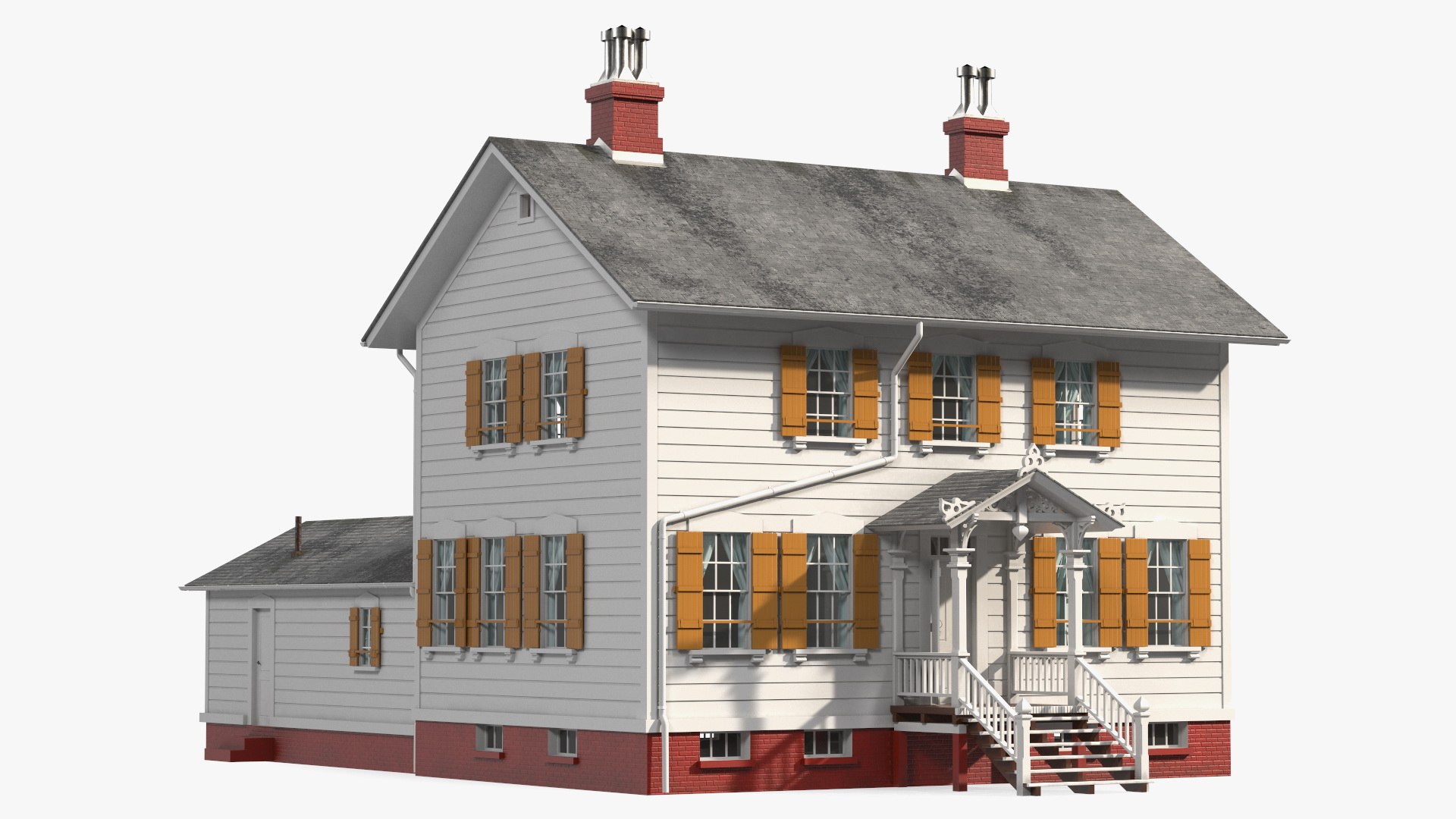 Antique Wooden House 3D model preview