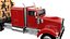 Camion avec remorque forestière - Rouge