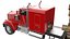 Camion avec remorque forestière - Rouge