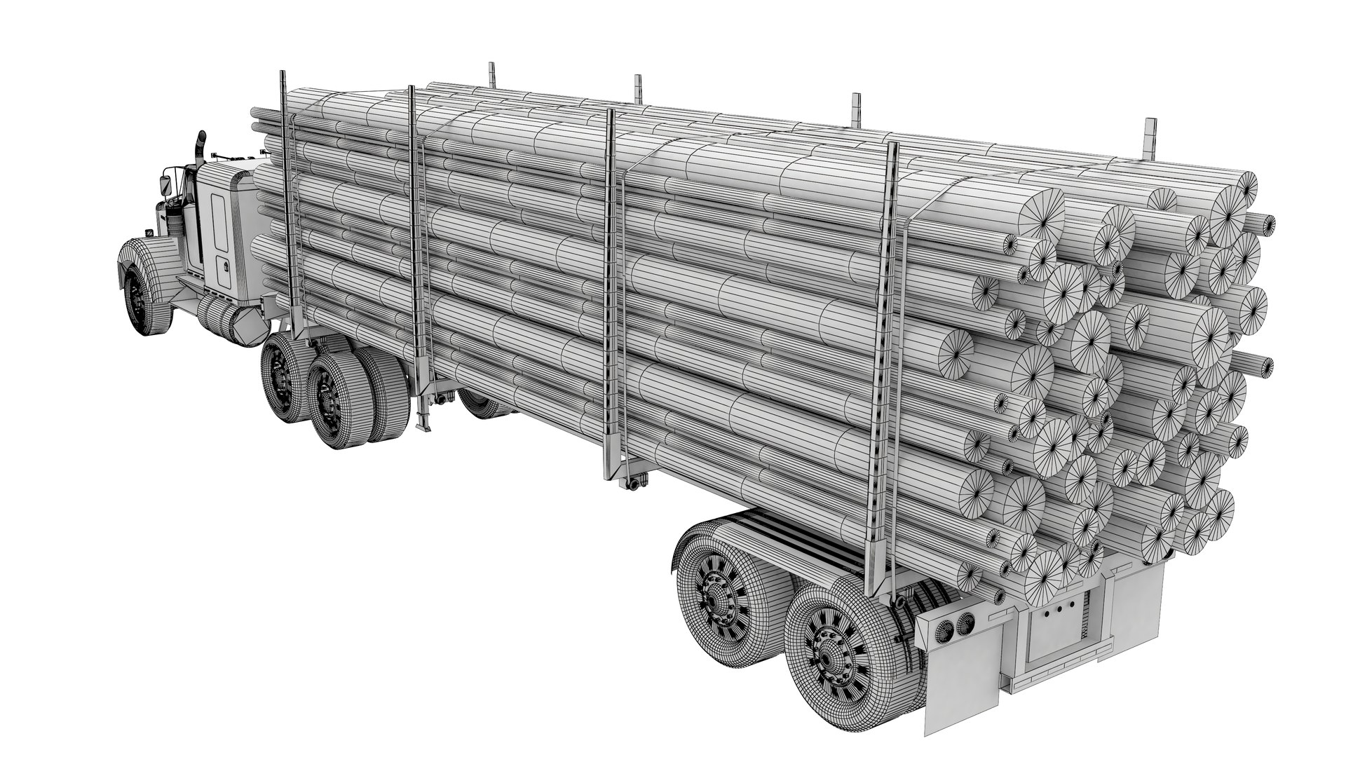 3D model Truck with Logging Trailer - Red https://p.turbosquid.com/ts-thumb/fH/dnD5Oe/Sm/truckwithloggingtrailerred25jpg/jpg/1658614266/1920x1080/fit_q87/c962182b3bdaf8d991f1dd043fc0ac65e49c5319/truckwithloggingtrailerred25jpg.jpg