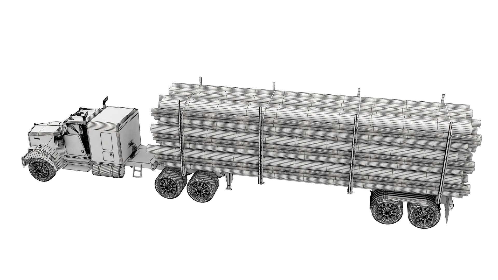 3D model Truck with Logging Trailer - Red https://p.turbosquid.com/ts-thumb/fH/dnD5Oe/gR/truckwithloggingtrailerred24jpg/jpg/1658614264/1920x1080/fit_q87/8d506089bf83f2e9a3b04e9d7da5061feeee6873/truckwithloggingtrailerred24jpg.jpg