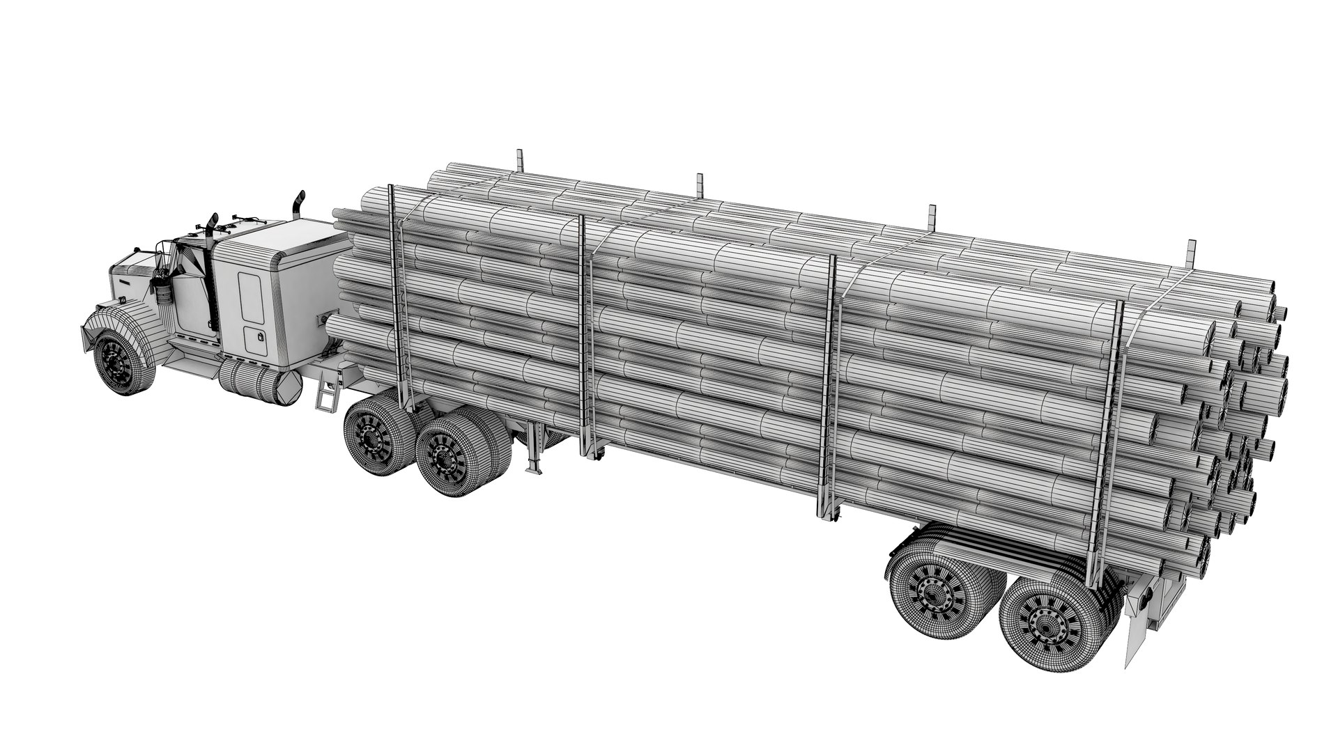 3D model Truck with Logging Trailer - Red https://p.turbosquid.com/ts-thumb/fH/dnD5Oe/oz/truckwithloggingtrailerred19jpg/jpg/1658614229/1920x1080/fit_q87/4dc6f143fef3fc2f61d78154693ea334b5f348d6/truckwithloggingtrailerred19jpg.jpg