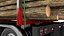 Camion avec remorque forestière - Rouge