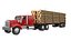Camion avec remorque forestière - Rouge