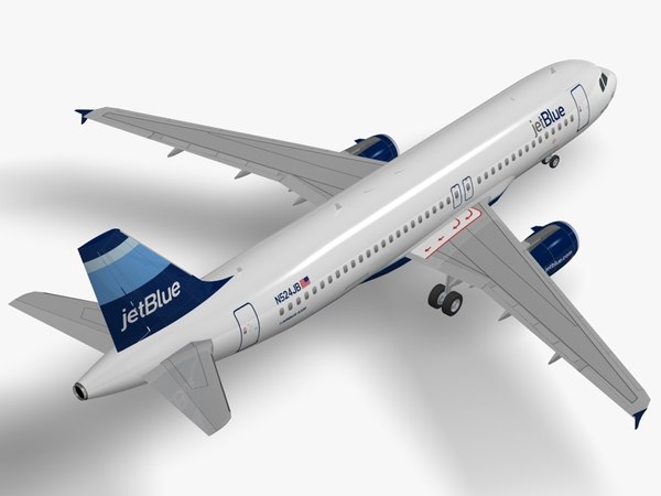 Airbus a319 a320 jetblue model - TurboSquid 1187076