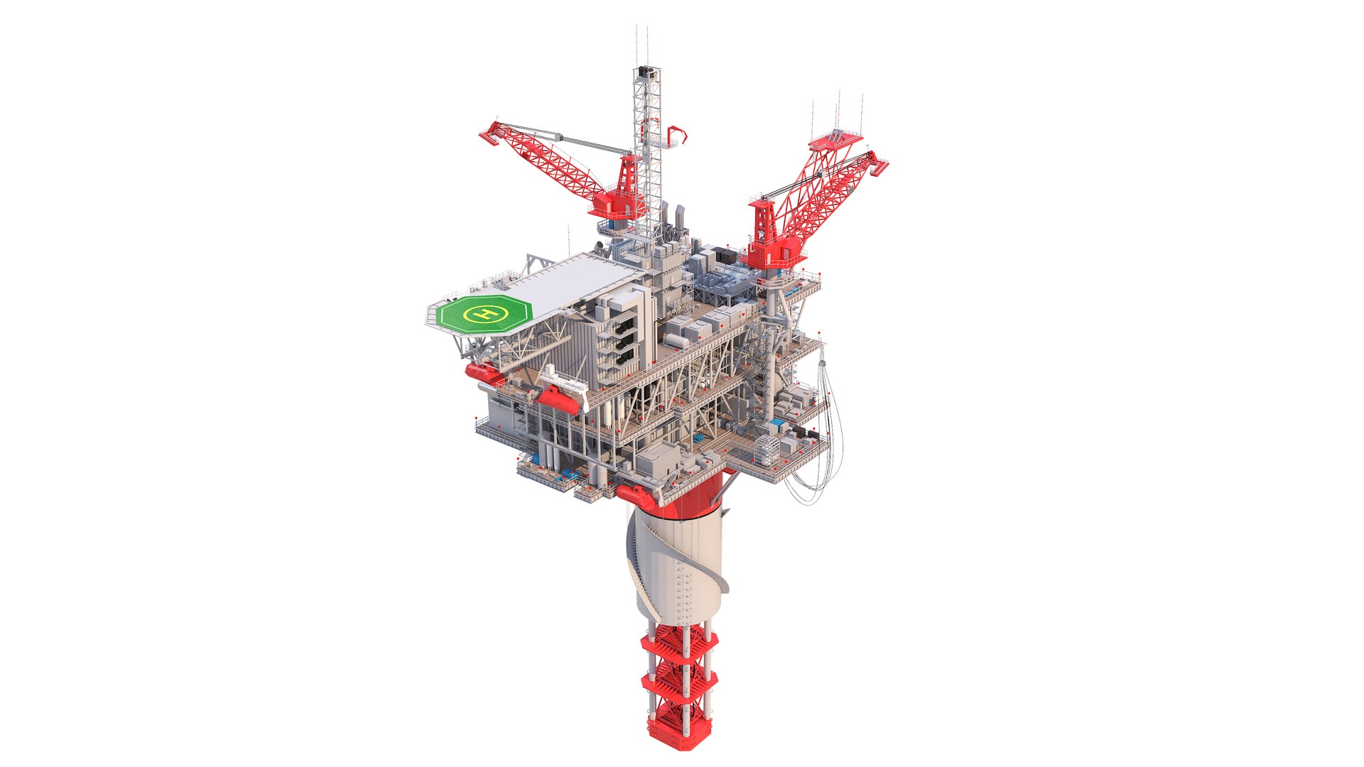 3D Spar Platform Model - TurboSquid 2270838