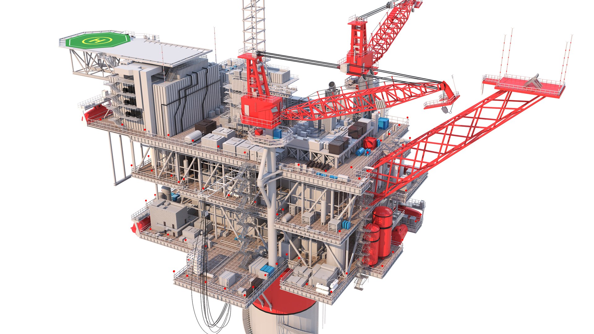 3D Spar Platform Model - TurboSquid 2270838