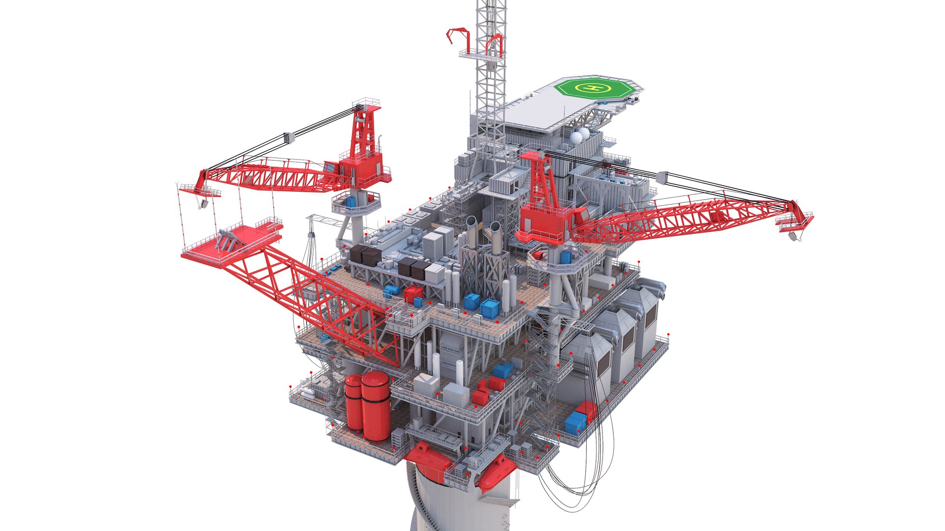3D Spar Platform Model - TurboSquid 2270838
