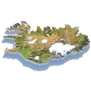 Iceland Terrain Map