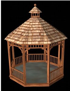 Cedar Gazebo OBJ