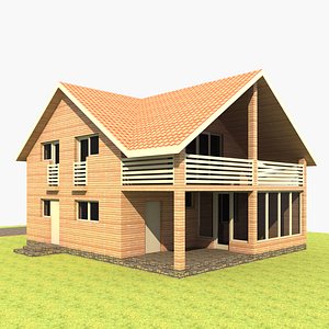country house 3d obj