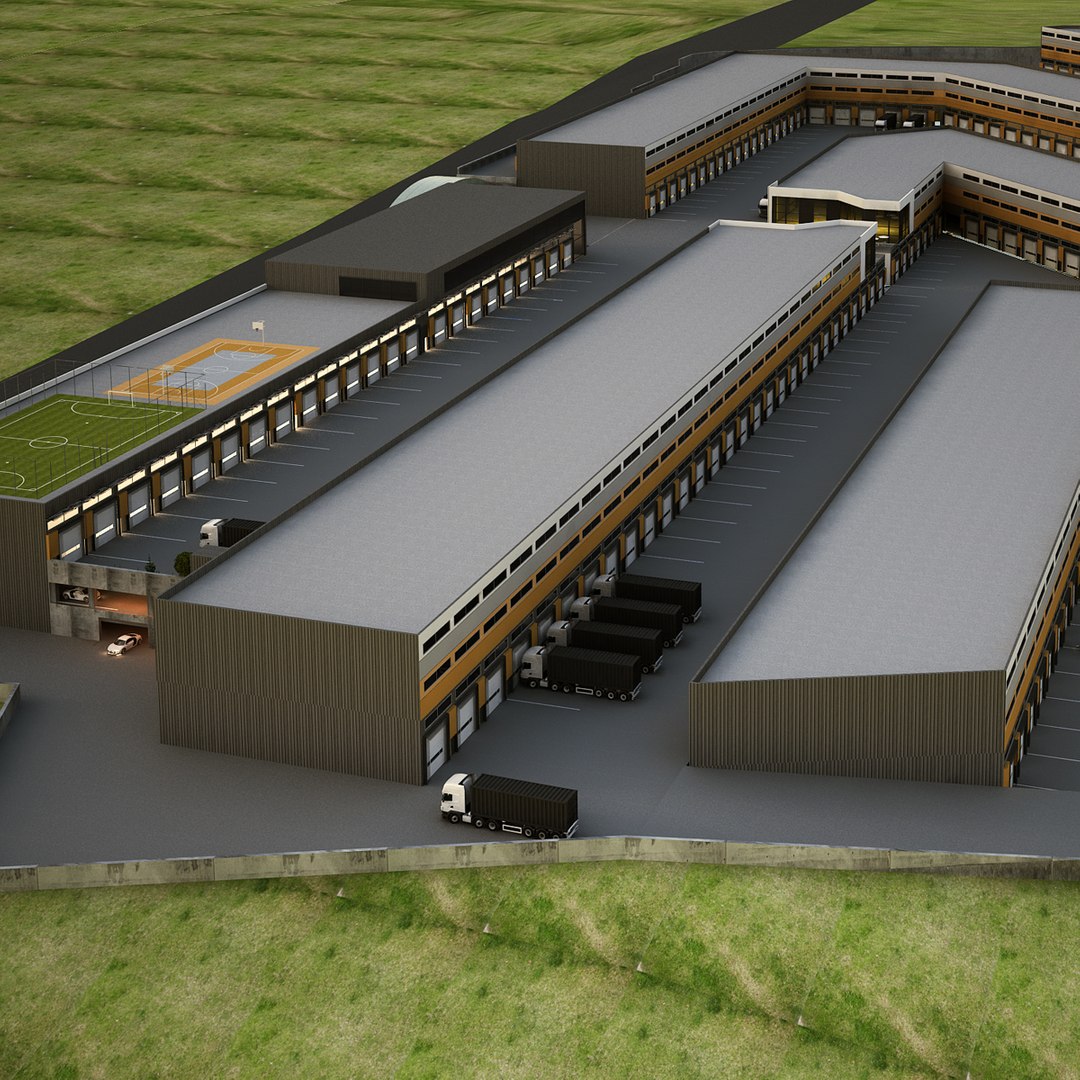 3D Industrial Building Factory Model - TurboSquid 1477226