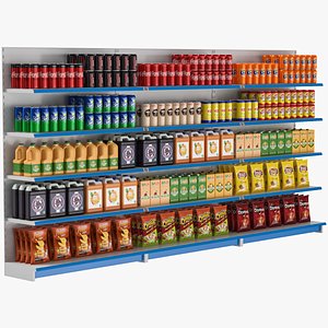 Supermarket Grocery Shelves 03