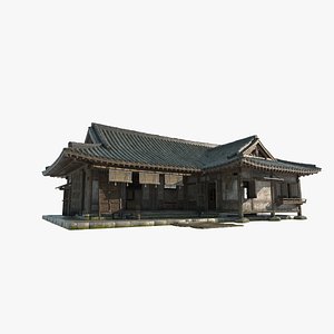 3D model Asian ancient architecture permanent residence