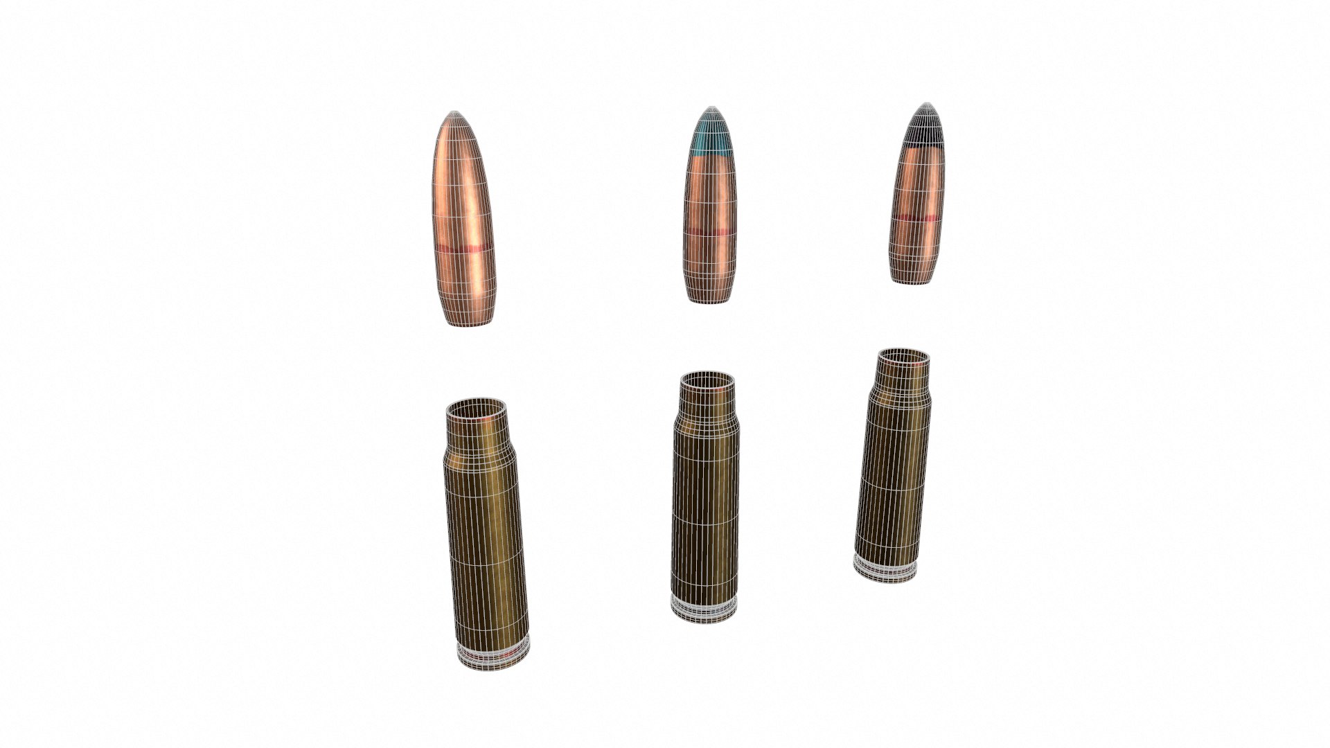 Russian bullets 7 ps 3D model - TurboSquid 1363268