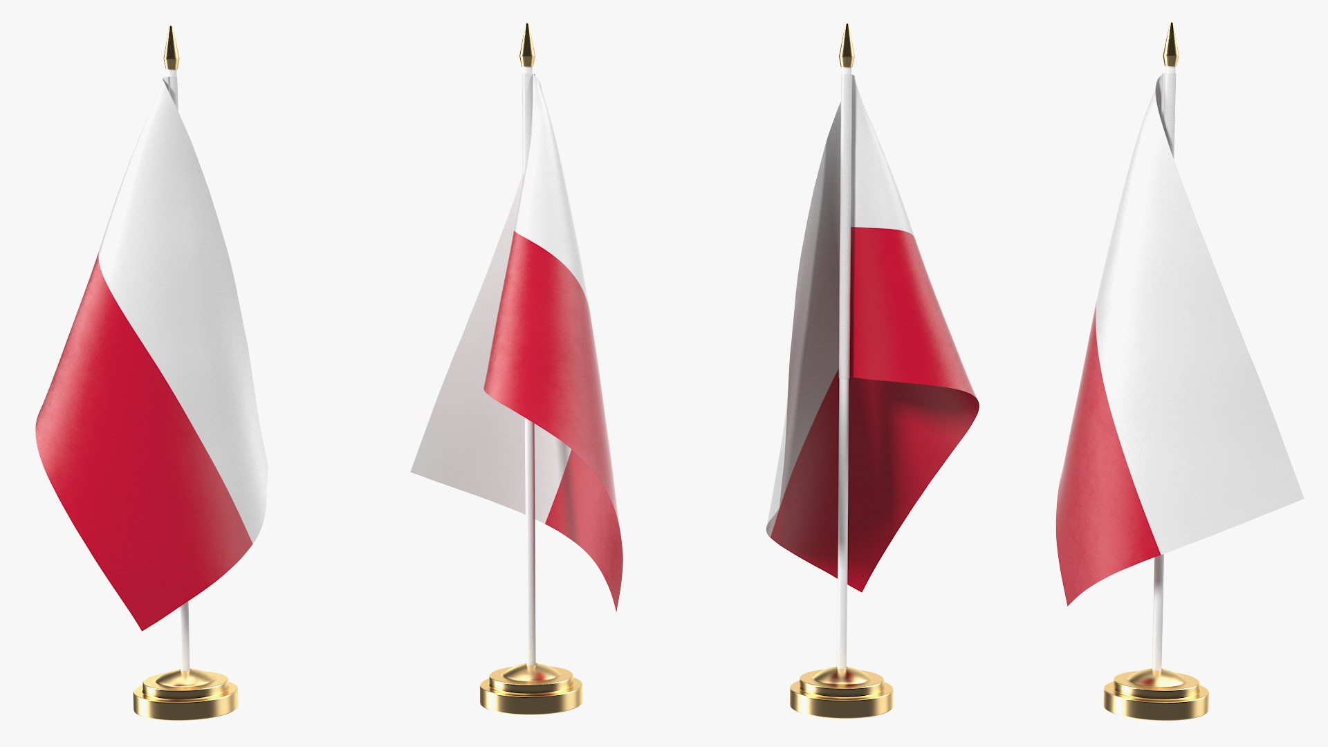 Table Flag Poland 3D model preview