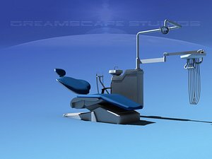 3D model dental exam chair