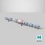 3D Antarctic Station Halley with Snow Vehicle model