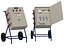 Portable Wheeled Electrical Distribution Panel Closed and Open