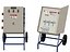 Portable Wheeled Electrical Distribution Panel Closed and Open