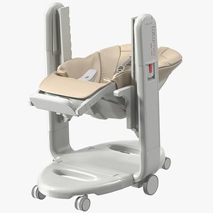Baby High Chair Tatamia Horizontal Beige Rigged for Cinema 4D 3D model