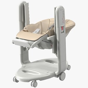Baby High Chair Tatamia Horizontal Beige Rigged for Cinema 4D