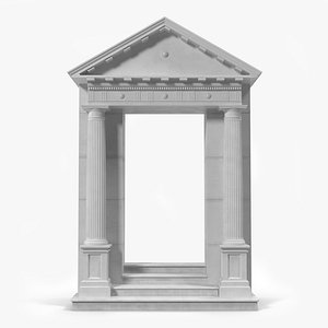 Door With Pediment Greco Roman