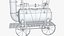 old steam locomotive 3D