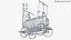 old steam locomotive 3D