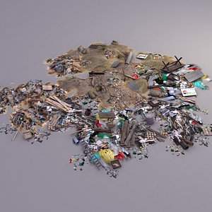 3d garbage dump model