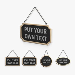 Display Sign Collection – Complete Wooden Wall Message Board Set