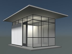 3D Security booth 24u06 model