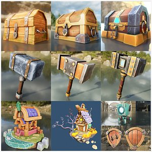 Stylized asset collection 3D