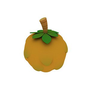 3D cartoon biriba fruit model
