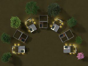 3D Resort houses layout 25-47