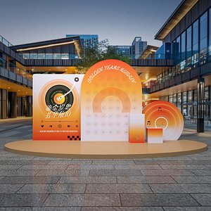 Music Festival Market Display Music Party Shopping Mall Decoration and Arrangement 3D model