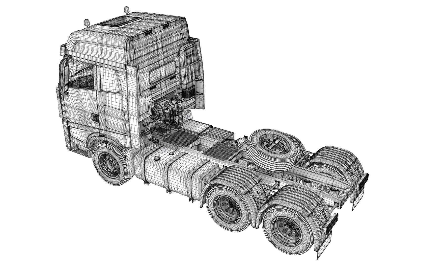 Semi Trailer Tractor Heavy Freight Truck 3D Model - TurboSquid 2636688