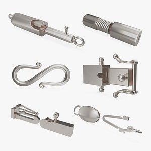 3D Silver Jewelry Clasps Collection 6