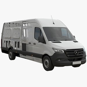 Mercedes Sprinter Detailed interior ExtraLong High Roof 2023 3D
