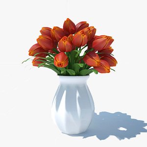 tulips bouquet v5 3ds