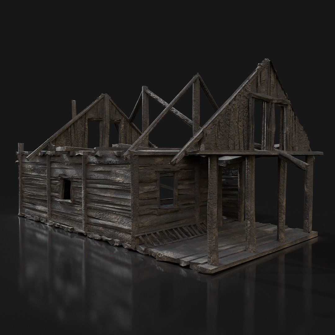 Old Ruined Medieval Hut 3D - TurboSquid 1479612