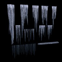 Icicles Low-poly set