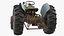 3D old vintage tractor model