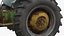 3D old vintage tractor model
