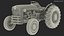 3D old vintage tractor model