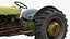 3D old vintage tractor model