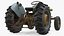 3D old vintage tractor model