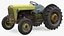 3D old vintage tractor model