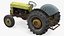3D old vintage tractor model