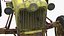 3D old vintage tractor model